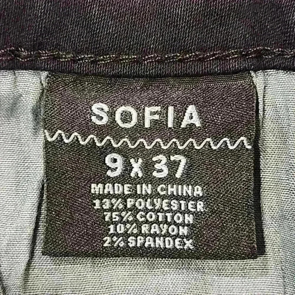 Women's Alloy Sofia Low-Rise Black Dark Wash Distressed Tall Jeans - Picture 5 of 9